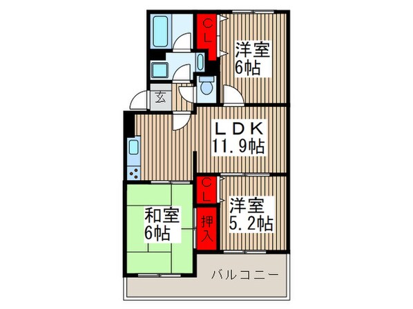 ヴァンベールアイリスⅡの物件間取画像